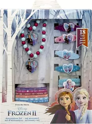 Buy Disney Frozen Ii Jewellery Accessory Set 18 Pieces Necklace Bracelet Hair Clips • 7.99£