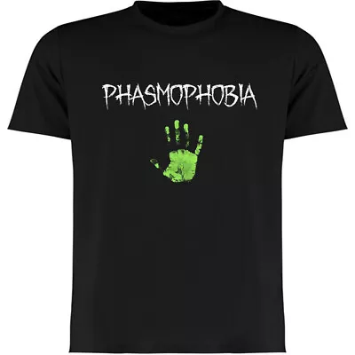 Buy Phasmophobia Fingerprints Essential Gaming Black T-Shirt • 12.99£