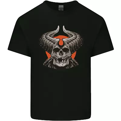 Buy Satan Skull Devil Horns Mens Cotton T-Shirt Tee Top • 8.75£