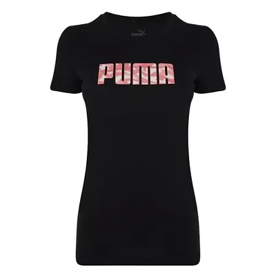 Buy Puma Ladies Camo Box T-Shirt - Black/Pink / XS • 8.99£