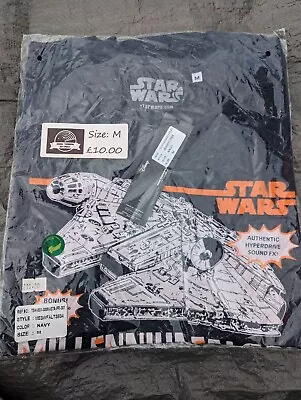 Buy Star Wars Millennium Falcon Navy Adults T-Shirt Size M Medium • 11£