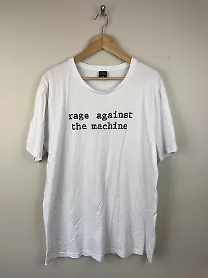 Buy Rage Against The Machine White T Shirt Men's Size 2XL Band Shirt Free Postage • 24.41£