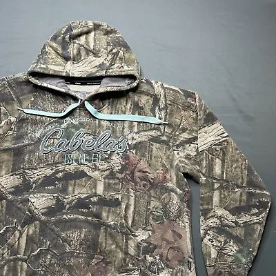 Buy Cabelas Sweatshirt Womens 2XL Woodland Camo Hoodie Loose Fit Outdoor Hunting • 4.61£