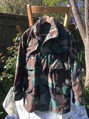 Buy US Army M65 Pattern Jacket, Combat M81 Woodland Camo Size Small Regular VGC • 45£