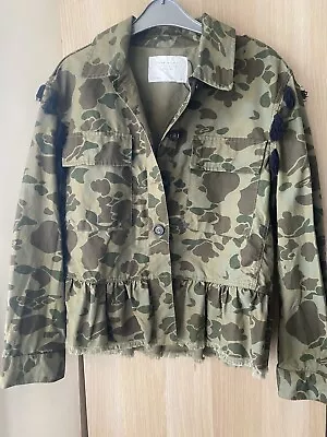 Buy Zara Camouflage Green Jacket • 8£
