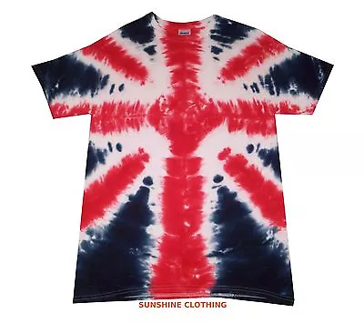 Buy T Shirt,  Tie Dye UK, Union Jack, Hand Crafted In The UK • 16.75£