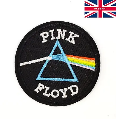 Buy Iron On PINK FLOYD Patch Embroidered Round 62mm Badge Music Rock Clothes Patches • 2.85£