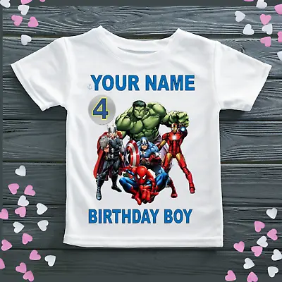 Buy Avengers Personalised Birthday T-shirts • 9.99£