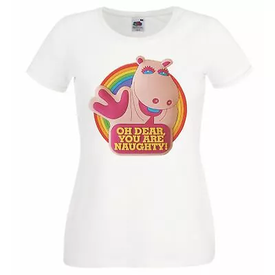 Buy Ladies George Hippo You Are Naughty Rainbow LGBT Quote T-Shirt • 12.95£