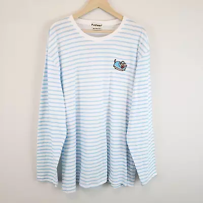 Buy Pusheen Women's Pusheen Box Exclusive Blue/White Striped Long Sleeve T-Shirt 2XL • 22.68£
