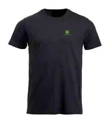 Buy Genuine Black T-Shirt `John Deere` With Logo On Front And Back Adult Clothing • 31.79£