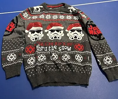Buy TU Christmas Star Wars Boys Age 6 Years Jumper Great Clean Condition • 6.99£