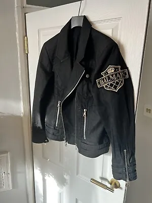 Buy Balmain Biker Black Denim Jacket It 52 Fits Like It 48 M- Grab A Cos Steal • 240£