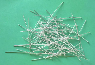 Buy 250 X 2  Thin Hard (0.6mm Dia) SP Headpins, Findings For Jewellery Making Crafts • 6.95£