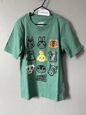 Buy Animal Crossing Kids Boys 100% Cotton Lightweight Short Sleeve Shirt Green Sz 7 • 12.03£