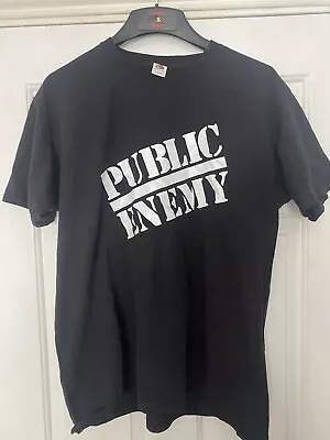 Buy Public Enemy T-Shirt: Black Size Large. Fruit Of The Loom • 8£