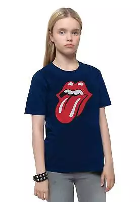 Buy The Rolling Stones Kids Classic Tongue Navy Tee • 14.95£