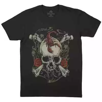 Buy Skull Red Scorpion Mens T-Shirt Horror Roses Grim Reaper Occult Cross P821 • 13.99£