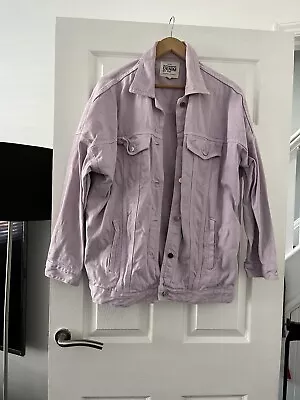 Buy Zara Lilac Denim Oversize Jacket Size M • 12£