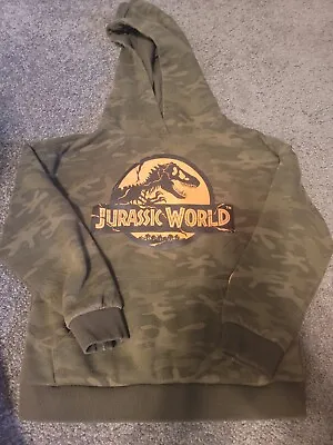 Buy Jurassic World Camouflage Hoodie  Small Little Boys  Pullover  60/40Cotton Blend • 10.26£