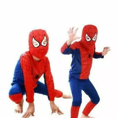 Buy Kids Boys Spiderman Cosplay Costume Mask Fancy Dress Party Outfit Clothes Set • 5.49£