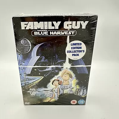 Buy FAMILY GUY DVD T-Shirt Special Edition Set Sealed New Star Wars Blue Harvest • 17.99£