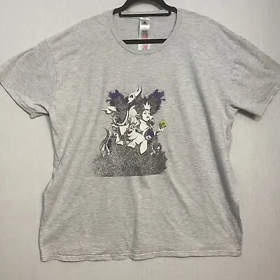 Buy Disney Store Villains T-Shirt 2XL Grey Female Villains Graphic Print ￼XXL • 9.99£