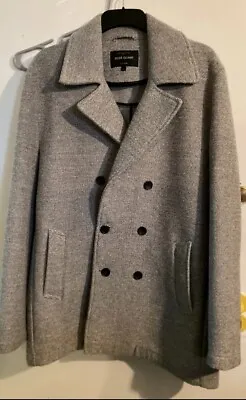 Buy Mens Smart Grey/black Double Breasted RIVER ISLAND Coat Jacket XL *MINT* • 25£