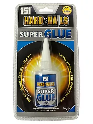 Buy Hard As Nails Super Glue 20G Quick Bond Home Repair Adhesive Ceramic Rubber Wood • 2.99£