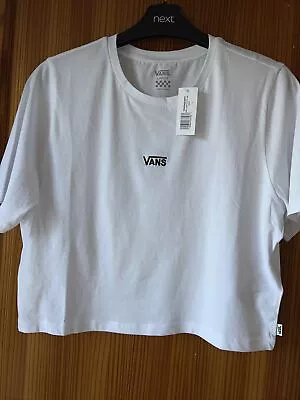 Buy VANS White Short Sleeve T-Shirt Womens  Size Large New Tags • 19.99£
