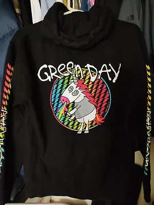 Buy Green Day Rainbow Unicorn Pride LGBTQ Pull Over Hoodie Jacket Small • 11.33£