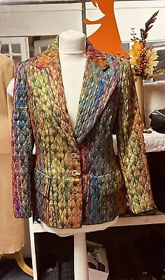 Buy Vintage Rainbow Jacket By Elegance S A Paris ~ Size 12 ~ In Immaculate Condition • 34.99£