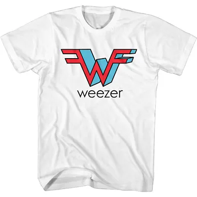Buy Weezer Big Colored W Band Logo Men's T Shirt Rock Music Merch • 44.74£