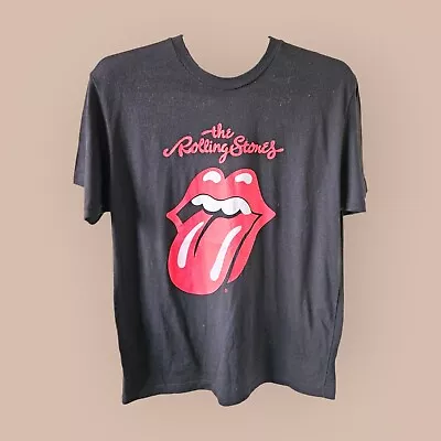 Buy THE ROLLING STONES Official Men's Tongue Logo T-Shirt Size Large • 9.99£