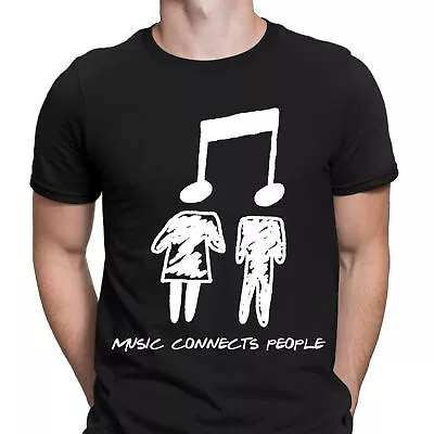 Buy Music Connects People Musical Rock Band Retro Vintage Mens T-Shirts Tee Top #D • 9.99£