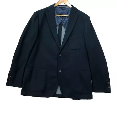 Buy Marks And Spencer Navy Blue Cotton Blend Regular Blazer Jacket Men Size UK 46R • 19.99£