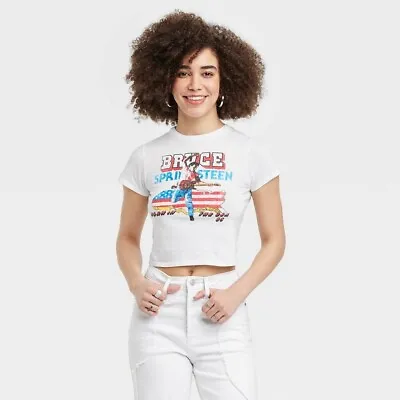 Buy Bruce Springsteen  Born In The USA 85  Women's Sizes (XS, Med, XL) White T-Shirt • 4.73£