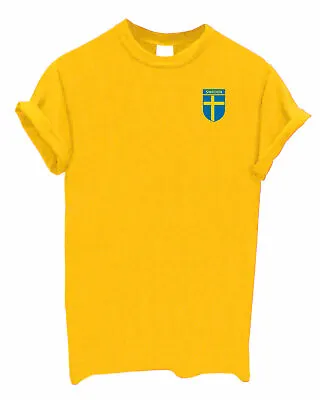 Buy Sweden Team Crest Tshirt Support Your Country Swedish Football Rugby Cricket  • 9.99£