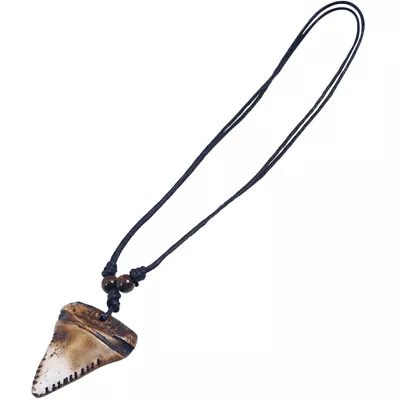 Buy Necklace Shark Tooth Necklace Men Neck Chain Cool Necklace Neck Jewelry For Boys • 3.21£