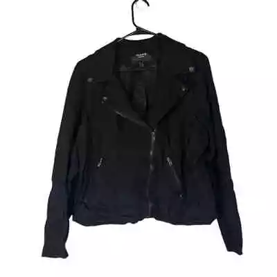 Buy Torrid Black Collared Long Sleeve Zipper Front Moto Stylish Jacket Women Sz 2 2X • 36.94£