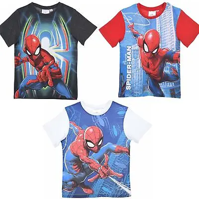 Buy Boys SE1449 Marvel Spiderman T-Shirt Size: 3-8 Years • 7.99£