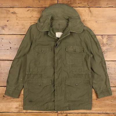 Buy Vintage Military Jacket S 80s Field M65 Green Button • 59.99£