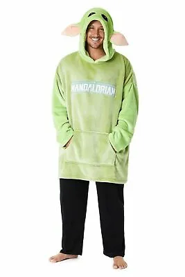 Buy The Mandalorian Hoodies For Men, Baby Yoda Oversized Hoodie Blanket Green • 35.99£