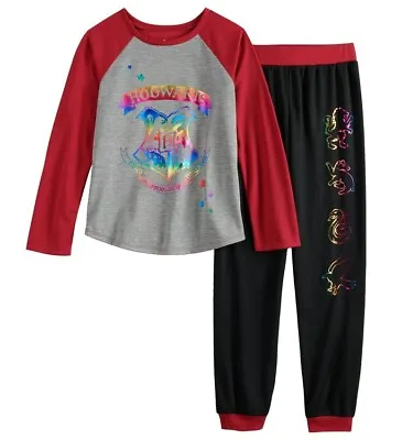 Buy Harry Potter Pajamas Size 7-8 Girl Winter Set Medium Hogwarts Shirt/Pant NEW NWT • 23.28£