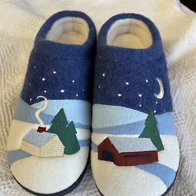 Buy THE VERMONT COUNTRY STORE Starry Night  Women’s Felted Winter Slippers  SIZE 7 8 • 26.59£