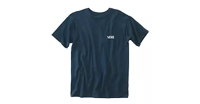 Buy VANS - Mens Left Chest Logo Short Sleeve T-Shirt - Navy/White - Beach/Summer • 21£