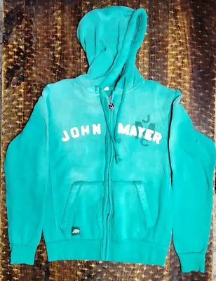 Buy John Mayer Official Issue Zip Up Musical Sound Concert Hoodie Green Womens Sm-AA • 96.06£