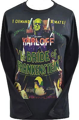 Buy Womens Long Sleeve Top Karloff Bride Of Frankenstein Monster Cult Horror S-2xl  • 19.95£