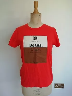 Buy Damien Hurst - The Last Supper - Beans & Chips - Orange Tee Shirt - Uk Small • 24.99£