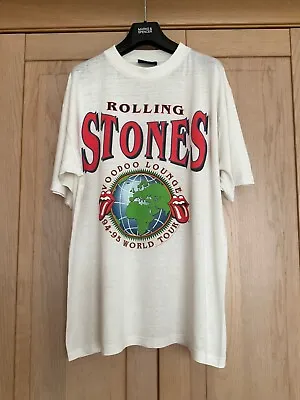 Buy Authentic Rolling Stones Voodoo Lounge 94-95 World Tour T-Shirt • 25£